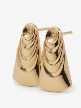 Vintage 14K YELLOW GOLD Triangle Shape Earring Jackets Enhancers 3 g
